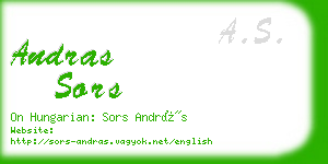 andras sors business card